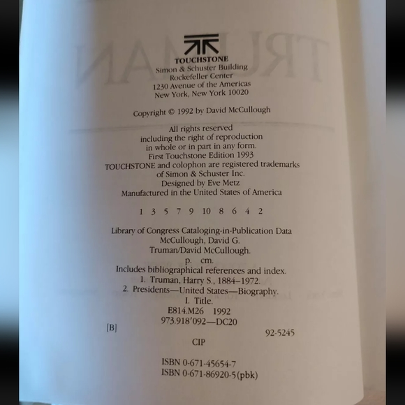 Truman by David McCullough (1993, Trade Paperback) Very Good - Picture 3 of 16